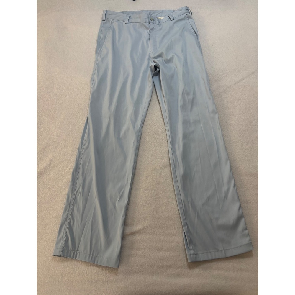 Nike Golf Mens Dri-FIT Flat Front Pants Light Blue 32x32 Performance Trousers